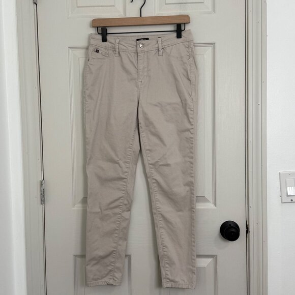 Curve Appeal Minimalist Jegging Jeans Womens 6 Cream Stretch Elegant Classic - Picture 1 of 14